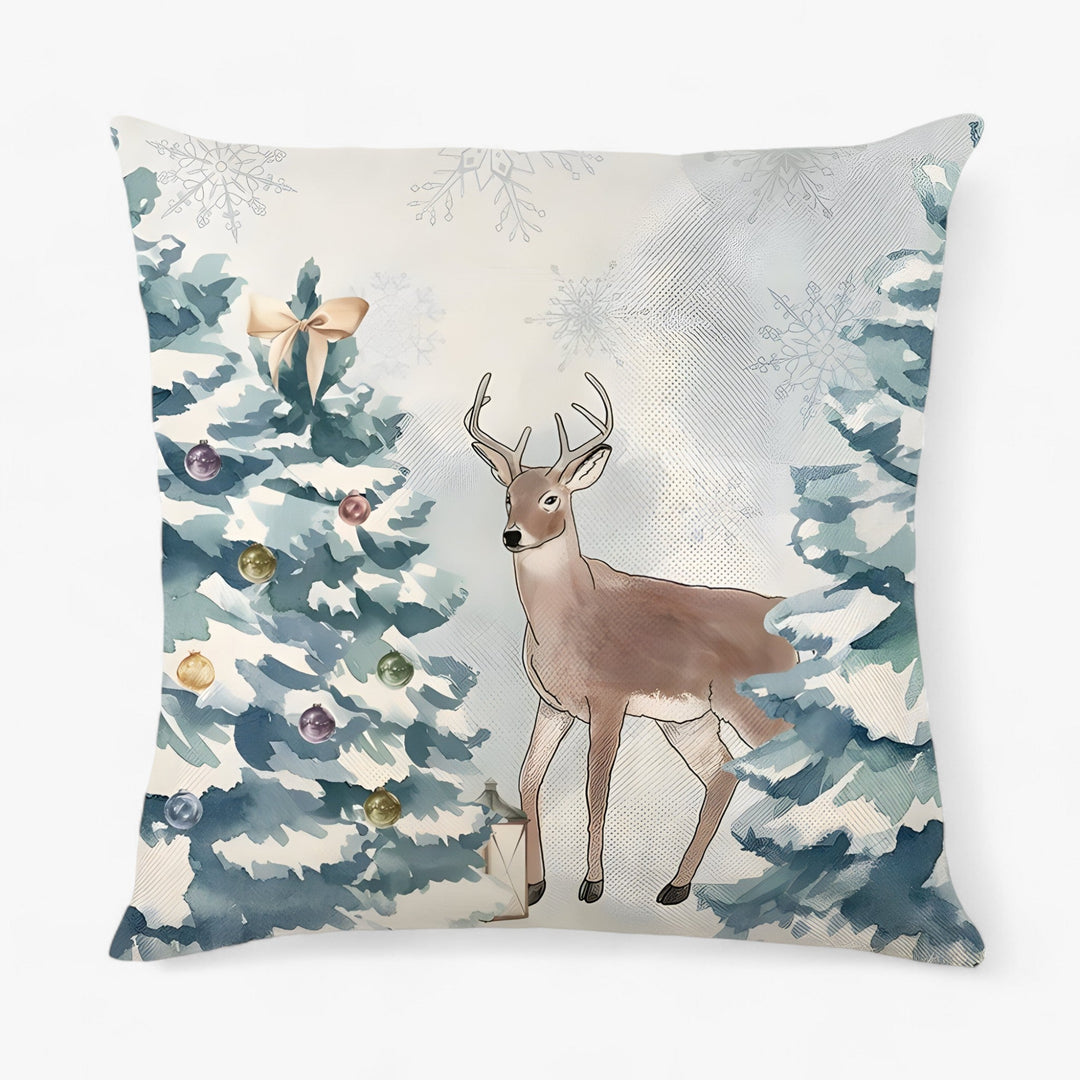 Frosty | Christmas Linen Cushion Cover - Festive and Comfortable Home Decor