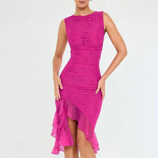 RESA | Midi Dress with Ruffles - Chic and Feminine