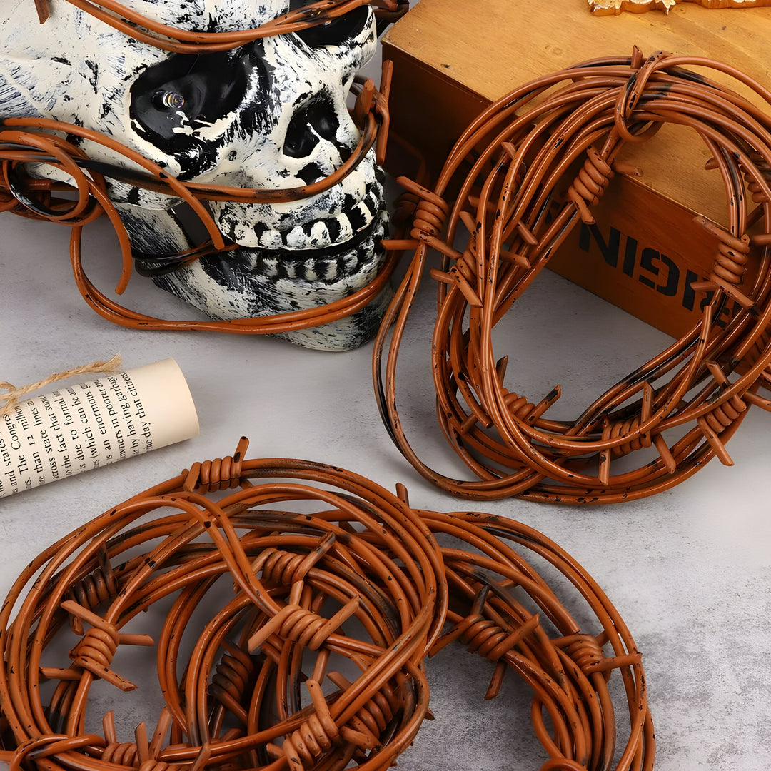 Dane | Rusty Barbed Wire Decoration - Western Atmosphere for Halloween