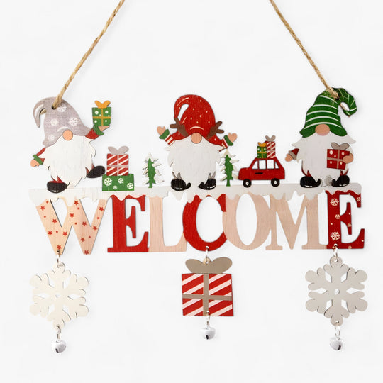 Gnorman | Hanging Ornament Made of Gnome Santa Wood - Festive and Whimsical Decor