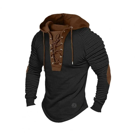 Gabin™ - Hooded Sweatshirt with Pleated Shoulders and Drawstring