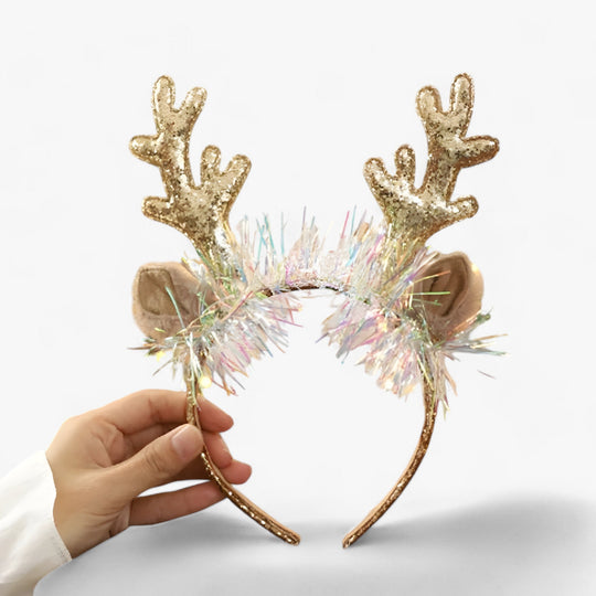 Emma | Christmas Tiara with Antlers - Festive and Delicate Accessory for Children