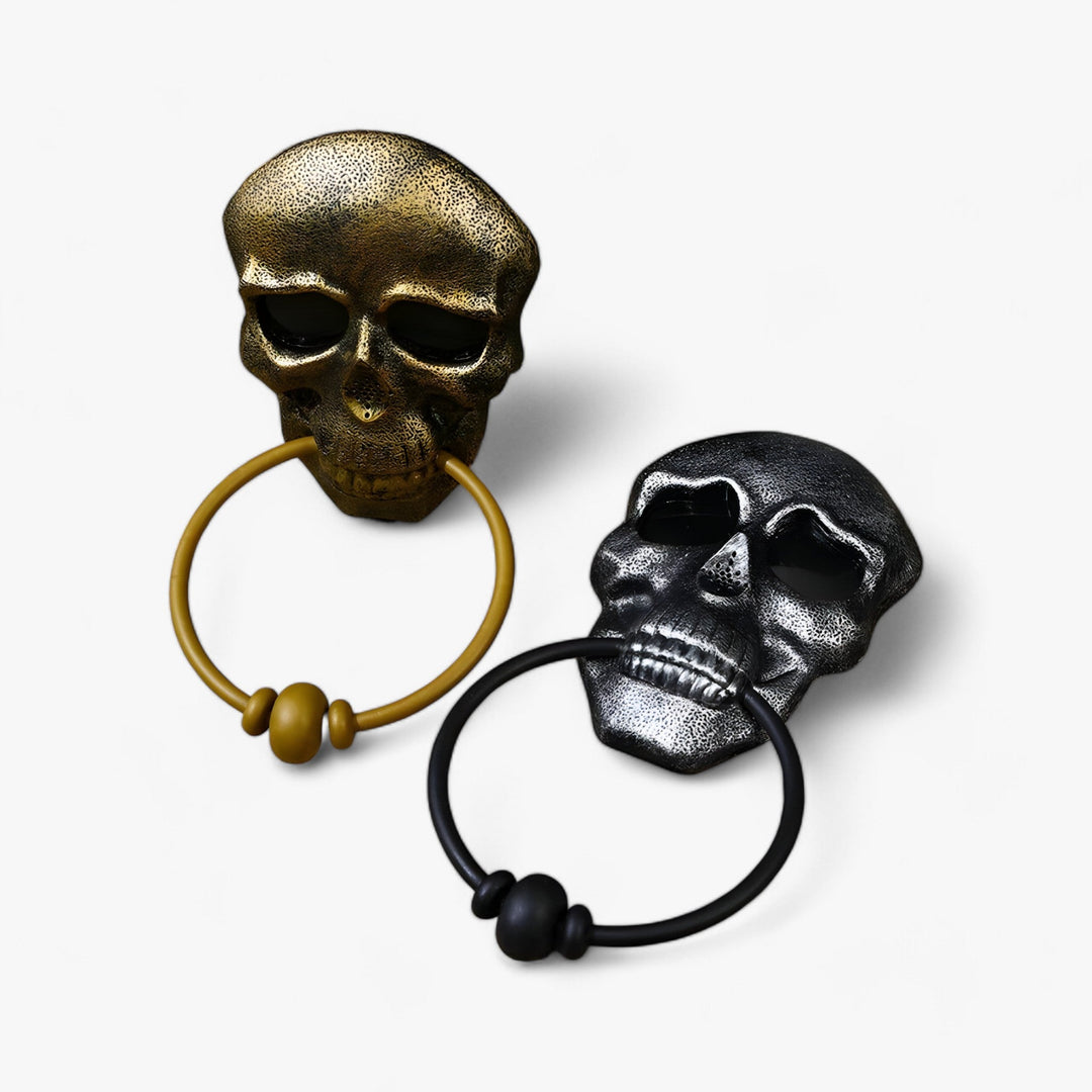 Grim | Skull-Shaped Door Knocker - Eye-Catching Decoration