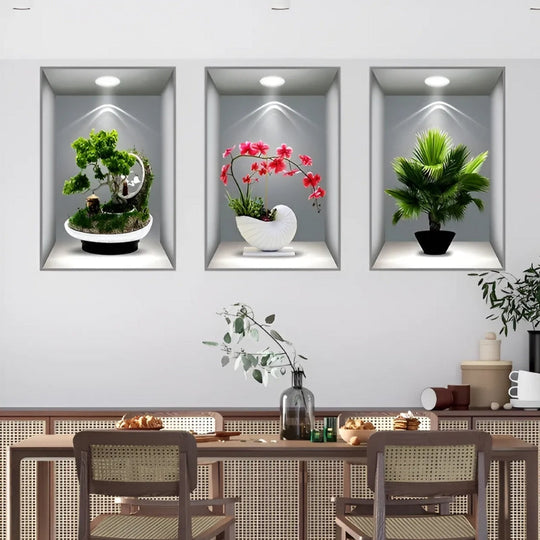 Realistic 3D Plant Stickers - Bring Nature Indoors