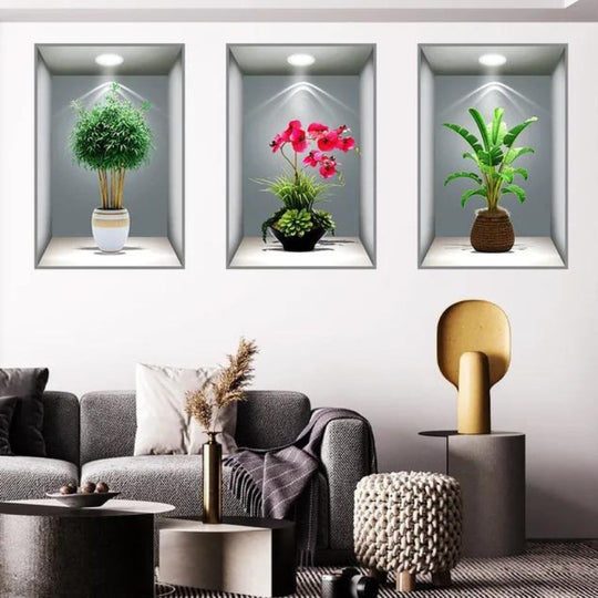 Realistic 3D Plant Stickers - Bring Nature Indoors