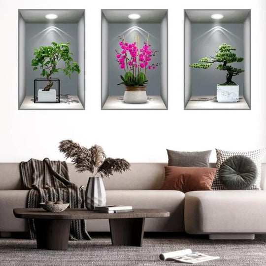 Realistic 3D Plant Stickers - Bring Nature Indoors