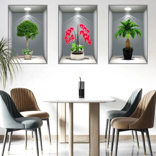 Realistic 3D Plant Stickers - Bring Nature Indoors