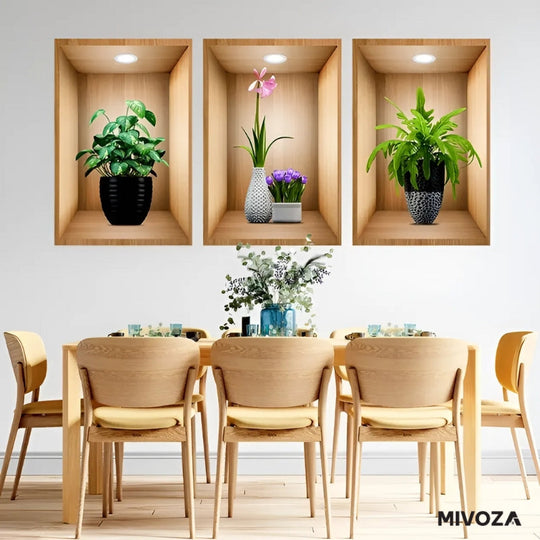 Realistic 3D Plant Stickers - Bring Nature Indoors