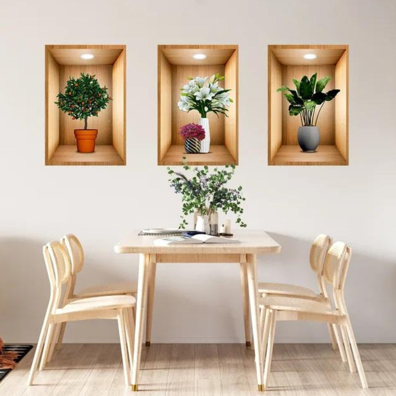 Realistic 3D Plant Stickers - Bring Nature Indoors