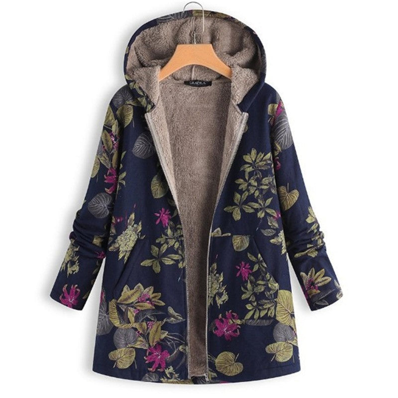 Adelia™ | Floral Print Winter Coat