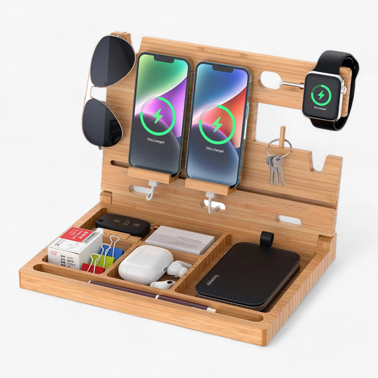 Wooden Nightstand | Charging Station - Functional and Elegant