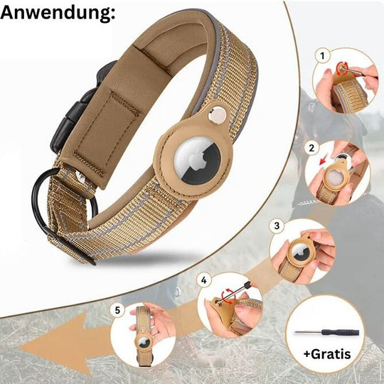 Anti-Loss Collar with Apple Airtag Tracker | Pet Collar - Keeps Animals Locatable