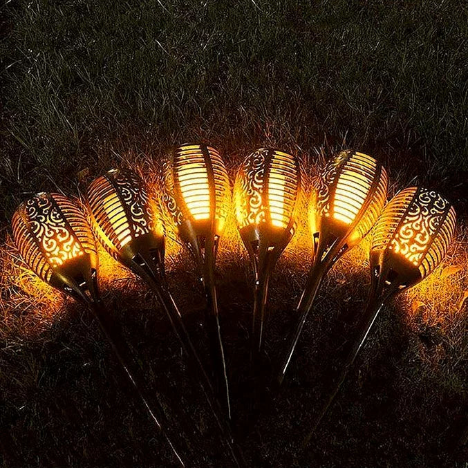 Solar flame torch lights - Add ambiance to your garden