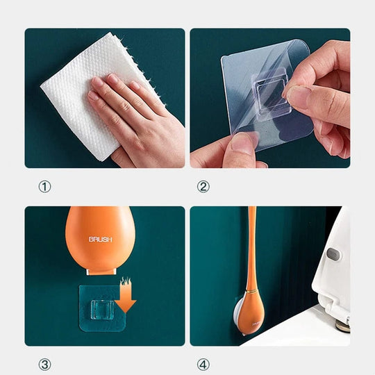 UltimeClean - Wall-mounted toilet brush