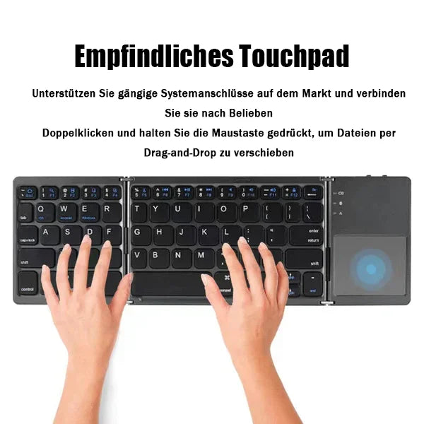 iTas | Foldable Bluetooth Keyboard with Integrated Touchpad - Stylish and Practical for Travel