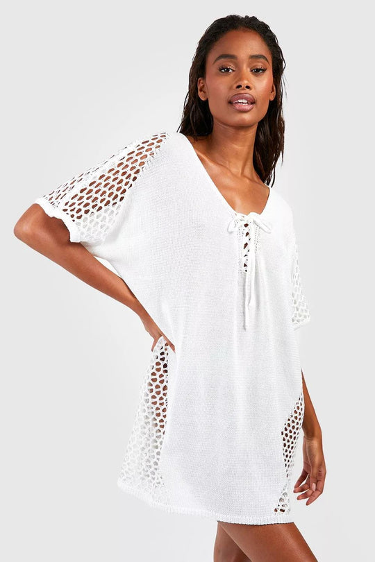 Ava | Fringe Crochet Swim Cover-Up - Stylish & Breezy