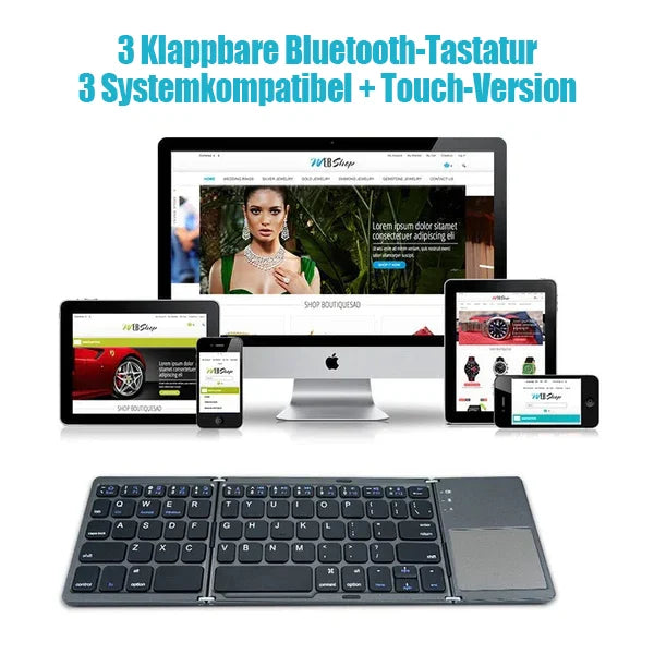 iTas | Foldable Bluetooth Keyboard with Integrated Touchpad - Stylish and Practical for Travel