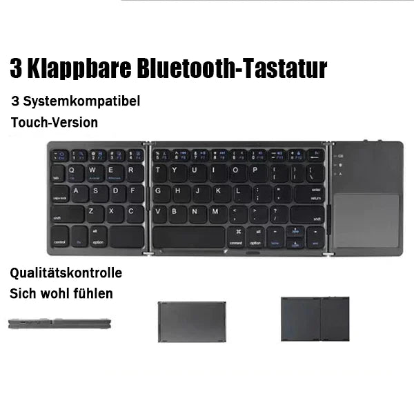 iTas | Foldable Bluetooth Keyboard with Integrated Touchpad - Stylish and Practical for Travel