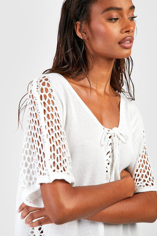 Ava | Fringe Crochet Swim Cover-Up - Stylish & Breezy