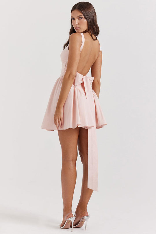 Luna | Mini Dress with Bow - Charming & Chic