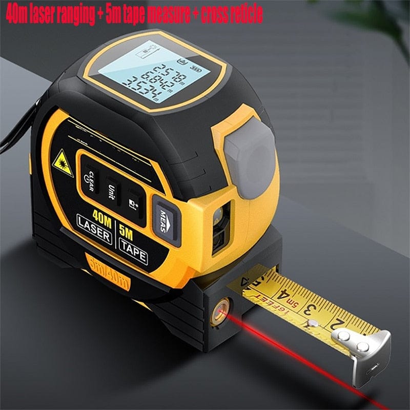 3-in-1 Tape Measure | Rangefinder - Precise Measurement with Infrared Laser