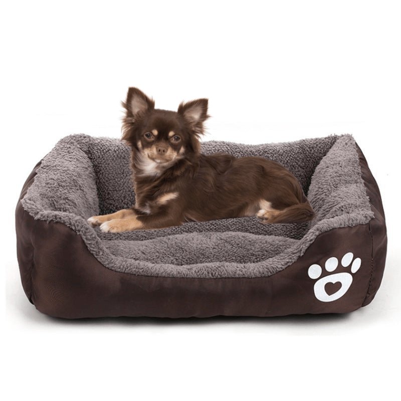 Dog Bed with Paw Print | Small to Medium Dogs - Comfortable and Cute