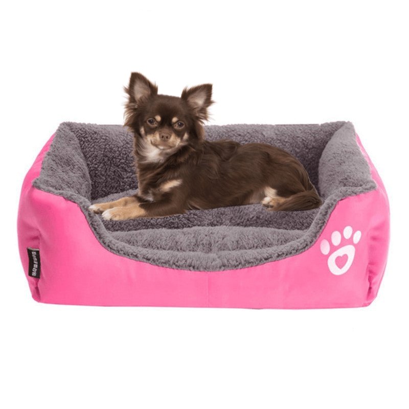 Dog Bed with Paw Print | Small to Medium Dogs - Comfortable and Cute