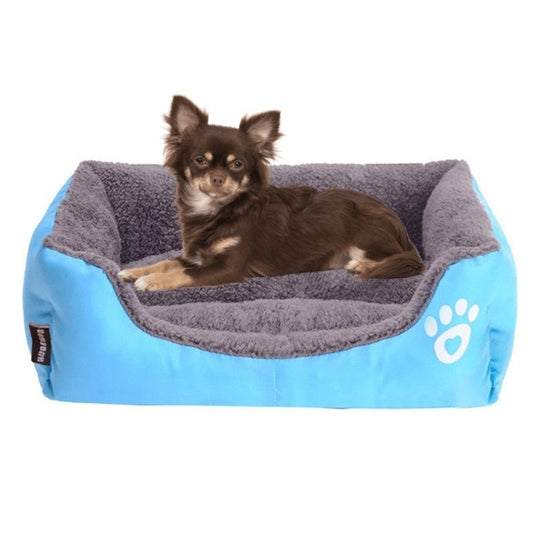 Dog Bed with Paw Print | Small to Medium Dogs - Comfortable and Cute