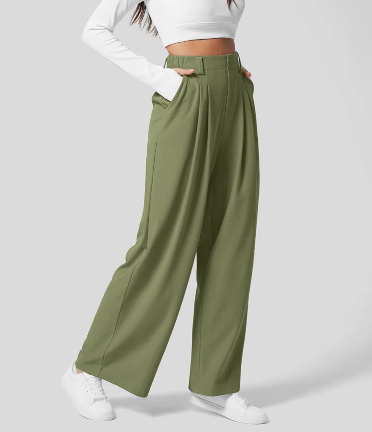 Poumys™ | High-Waisted Wide-Leg Pants