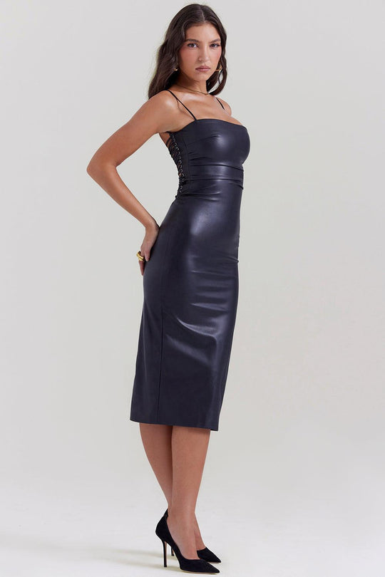 Luxury Leather Dress | Bold and Sophisticated