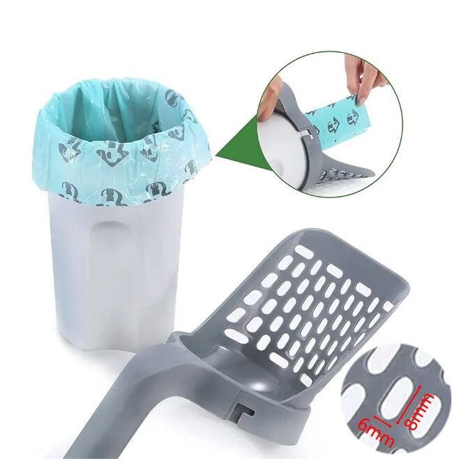 Cat Litter Scoop + Free Trash Bag | Cat Accessory - Easy Cleaning