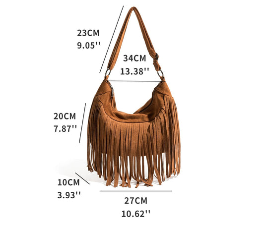 Sloane suede shoulder bag