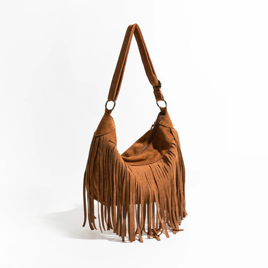 Sloane suede shoulder bag