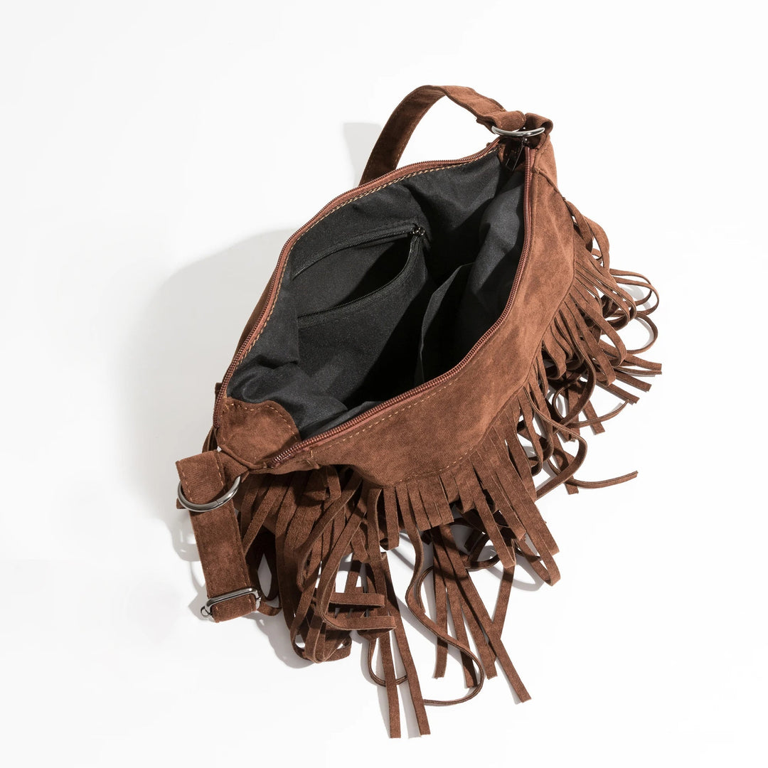 Sloane suede shoulder bag