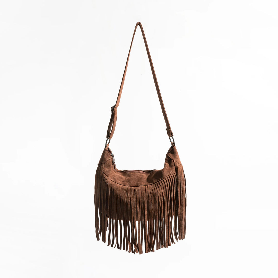 Sloane suede shoulder bag