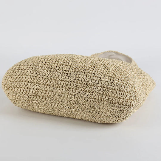 Woven rattan beach bag