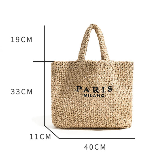 Woven Willow Beach Bag