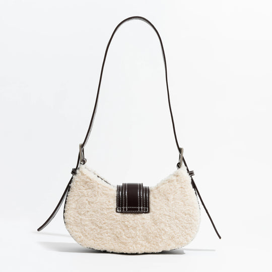 Amber faux fur shoulder bag