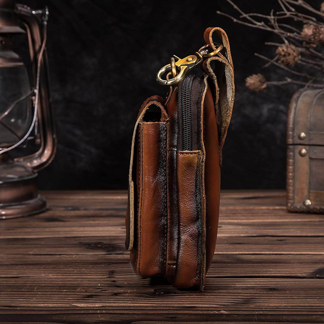 Genuine Leather Men's Waist Bag