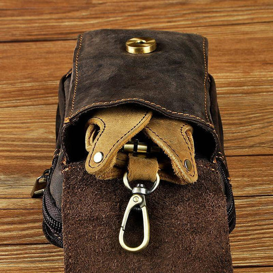 Genuine Leather Men's Waist Bag