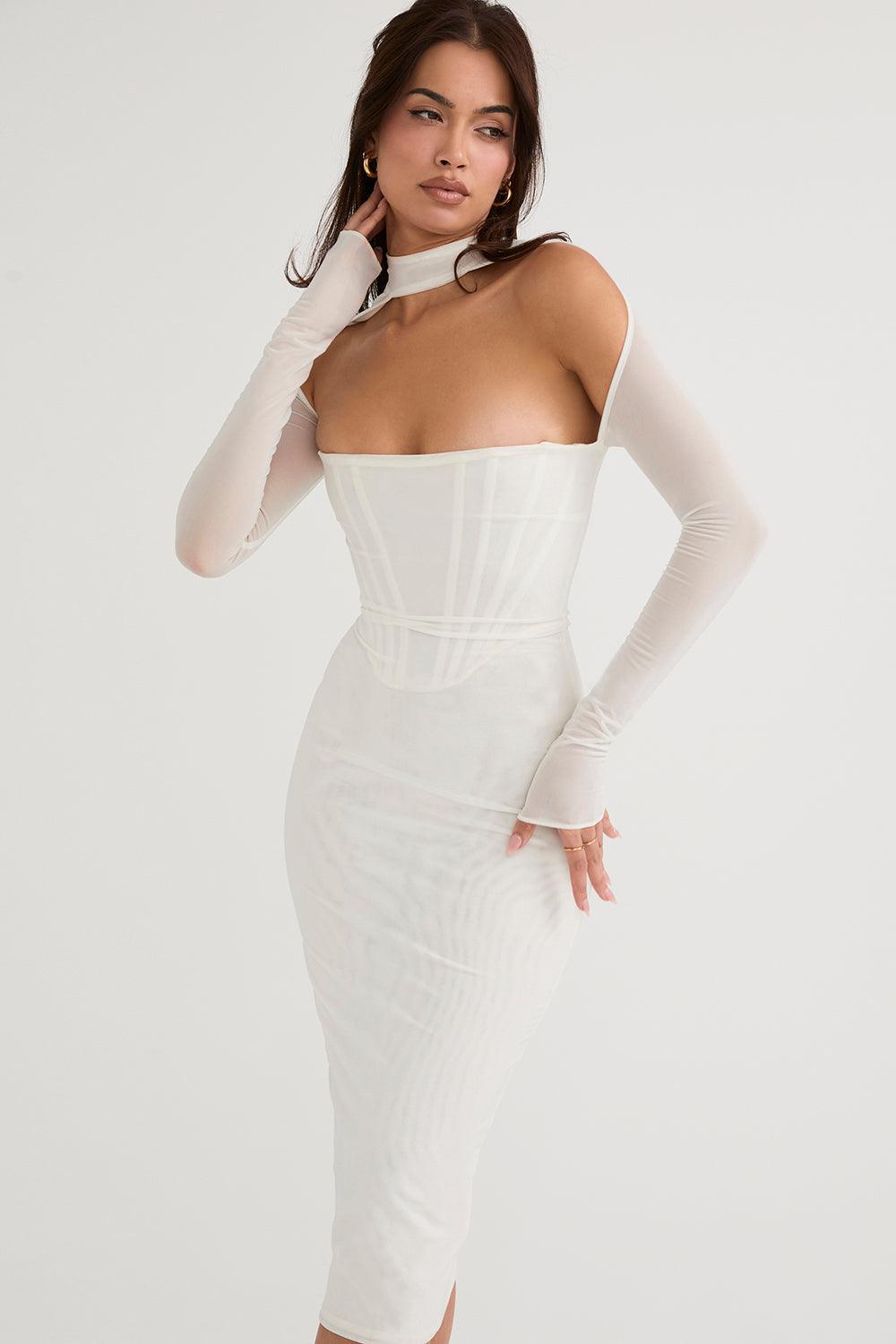 Eva | Midi Corset Dress in Knit - Modern with a Touch of Elegance