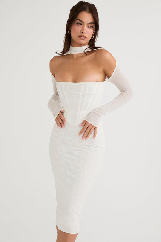 Eva | Midi Corset Dress in Knit - Modern with a Touch of Elegance