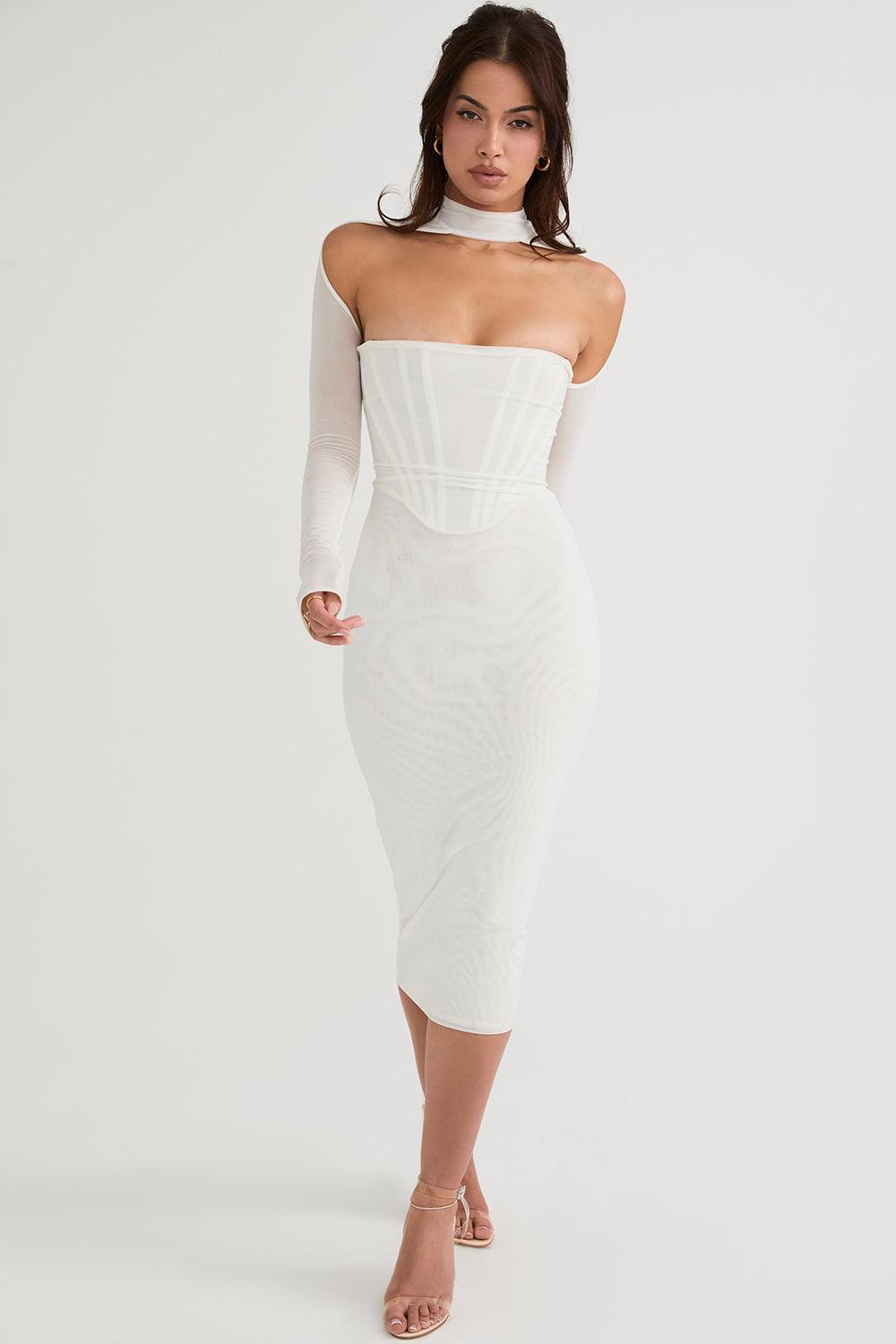 Eva | Midi Corset Dress in Knit - Modern with a Touch of Elegance