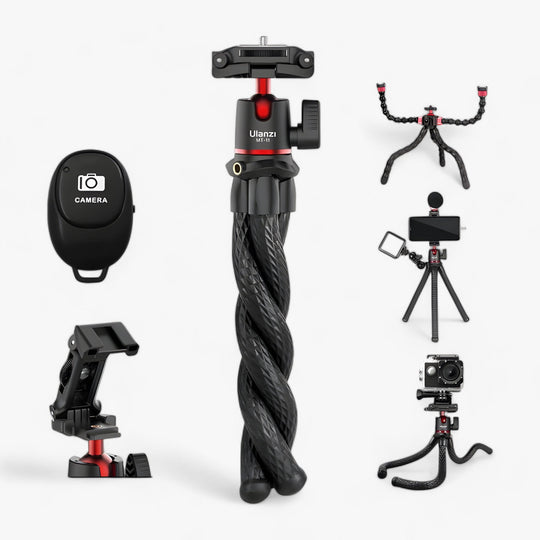 FlexiGrip Octopus Tripod - The Ultimate Versatile Support for Cameras and Phones!