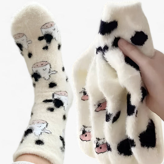 Lani | Plush Cow Socks - Cozy and Warm (1 Pair + 2 Pairs FREE)