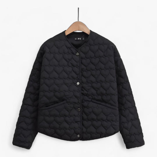 Evelyn | Quilted Heart Jacket - Versatile Comfort for Autumn/Winter