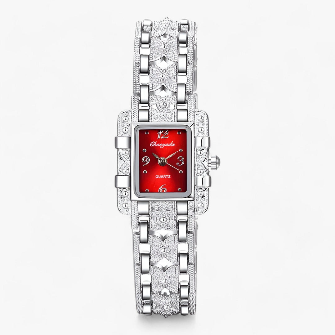 Adriana | Watch with Rectangular Dial and Crystals - Fashionable and Elegant for Women