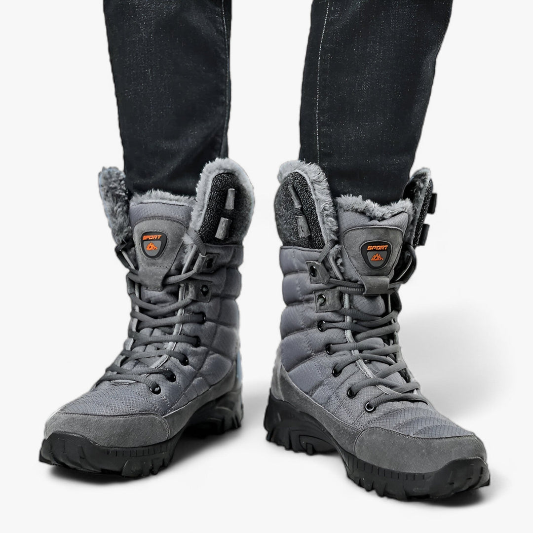 Ethan | High Leather Boots for Snow - Ultra Warm and Waterproof for Men