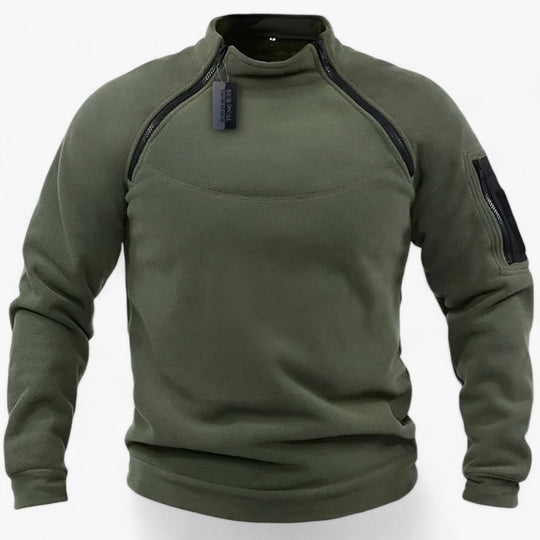 Trek | Men's Windproof Fleece Sweater - Tactical & Casual with Stand-Up Collar