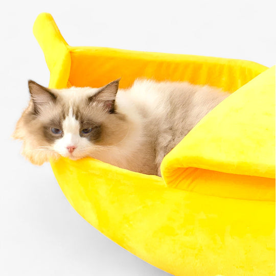 Luna | Banana-Shaped Cat Bed - Comfortable and Fun for Cats